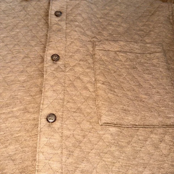 Marine Layer Shacket Men's 2xl Tan Corbet Quilted Shirt Jacket Casual Overshirt - Picture 2 of 10